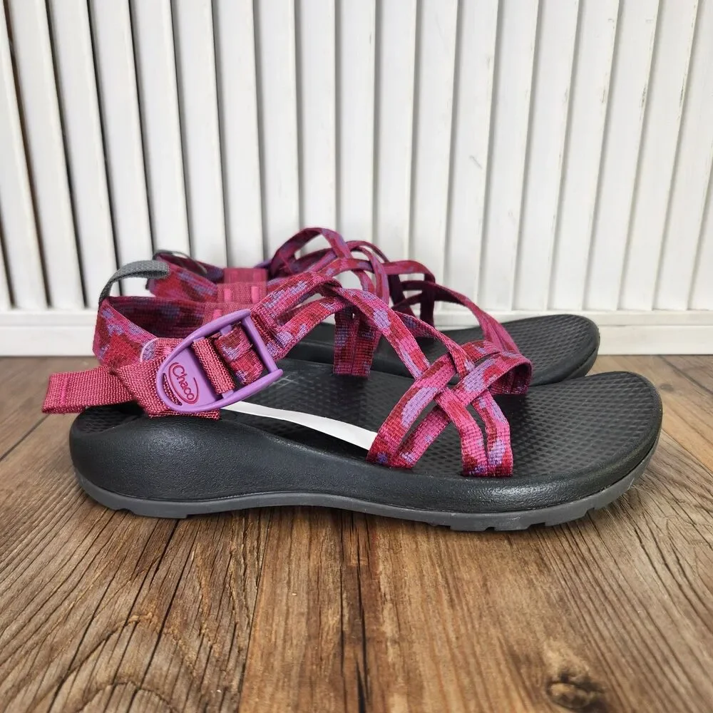 Chaco ZX/1 Ecotread Kids 4 M Sweeping Fuchsia Pink Hiking Beach Strappy Sandals